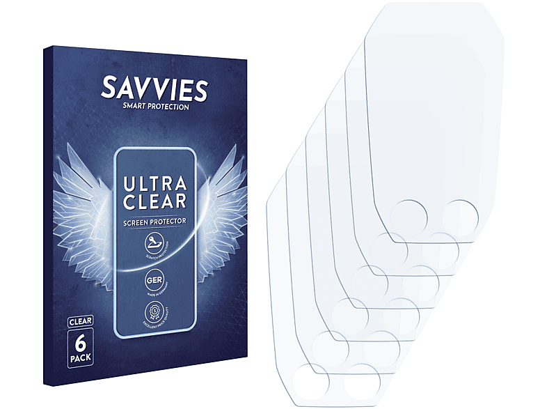 SAVVIES 6x klare Schutzfolie(für Shimano Steps SC-E6010)