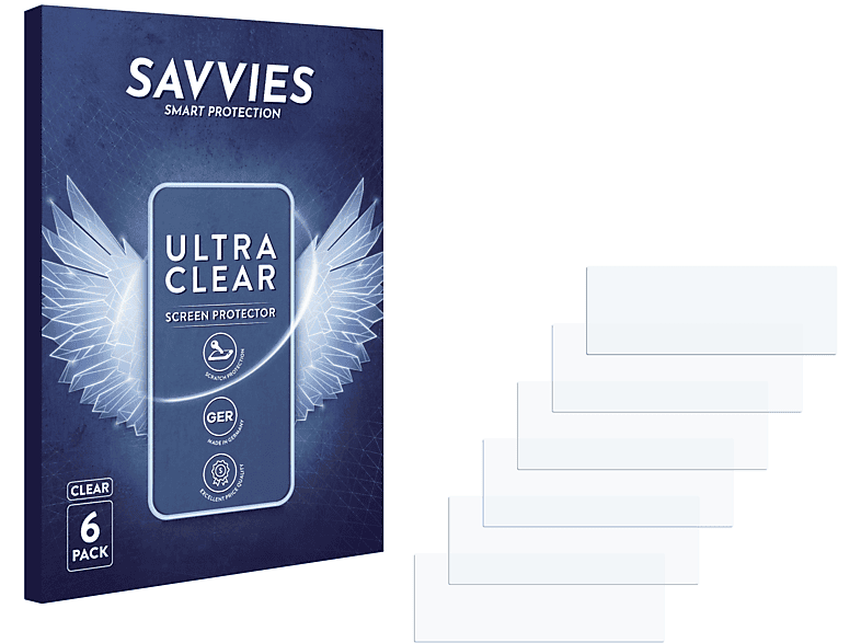 SAVVIES 6x klare Schutzfolie(für Montblanc e-Strap)