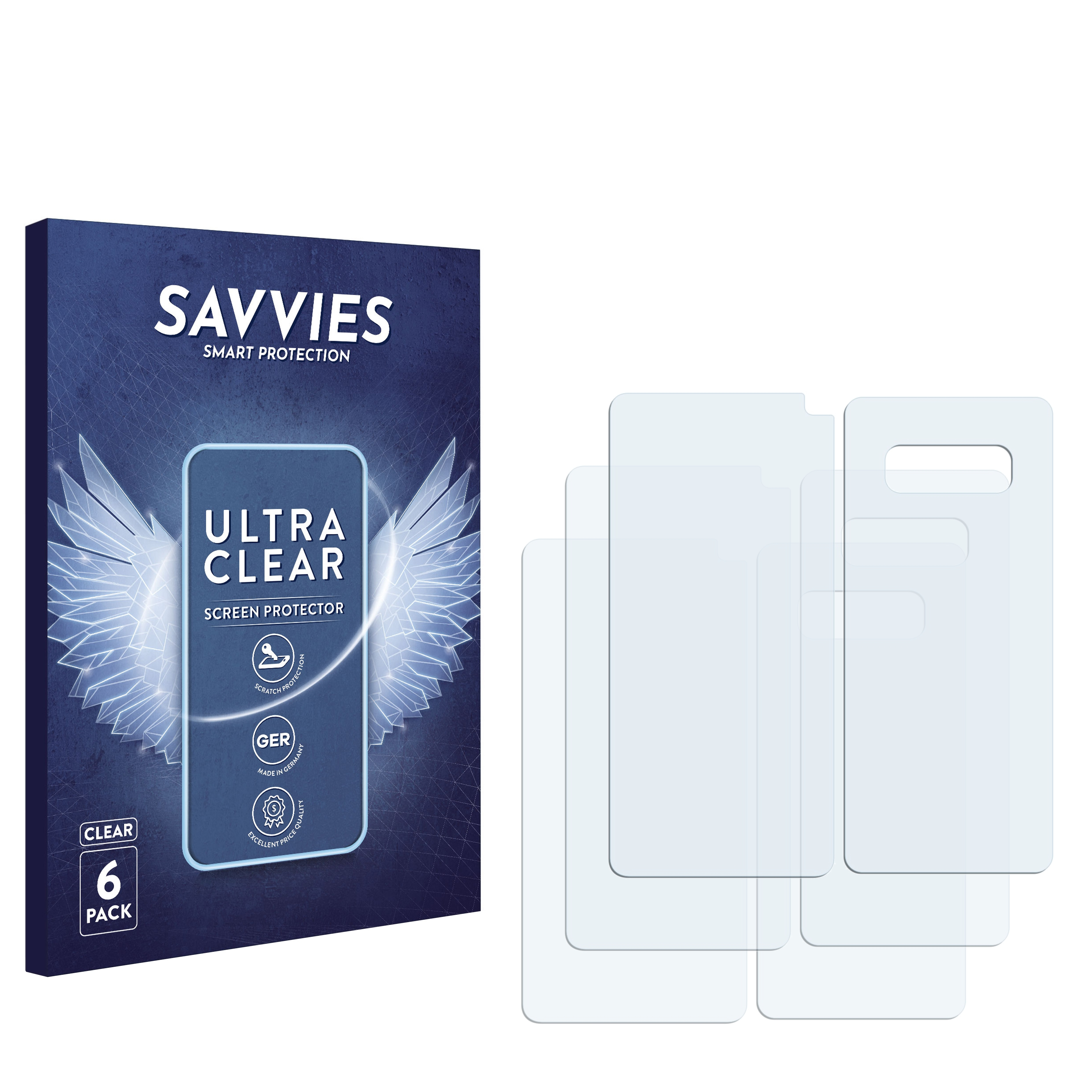 SAVVIES 6x klare Schutzfolie(für Samsung S10e) Galaxy