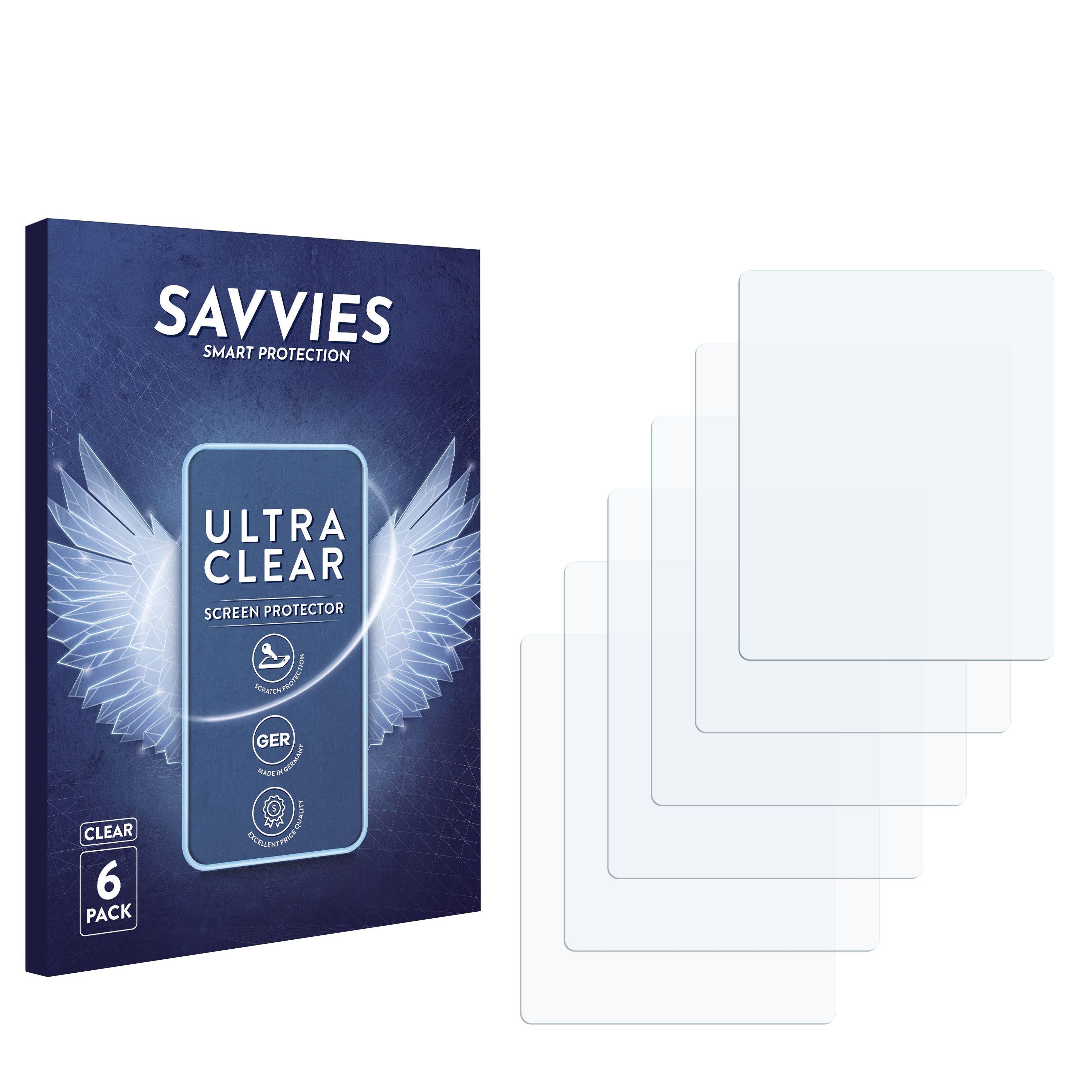 SAVVIES 6x klare OpenScape Desk Unify Schutzfolie(für Phone S5)
