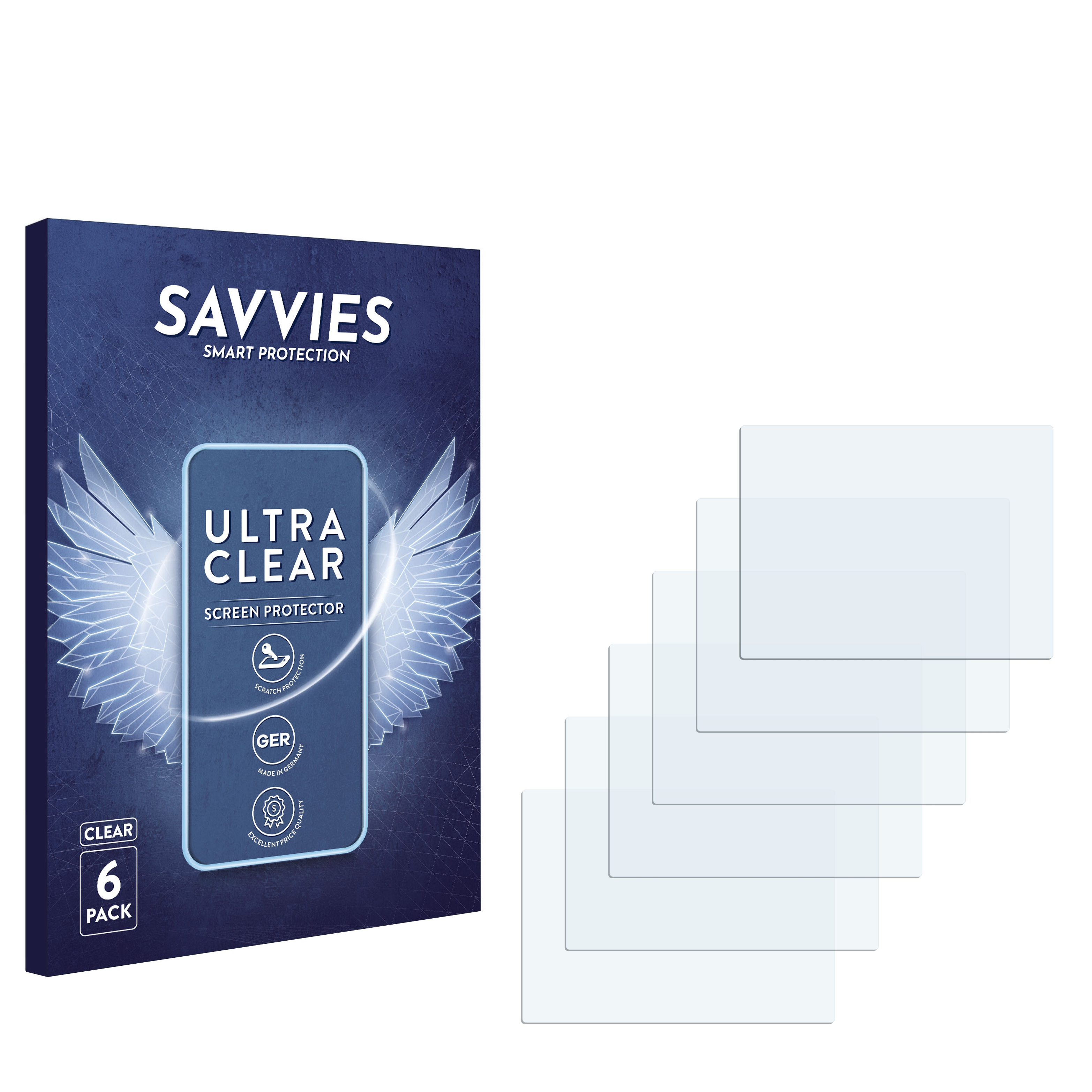 SAVVIES 6x klare Schutzfolie(für Fujifilm FinePix HS20)