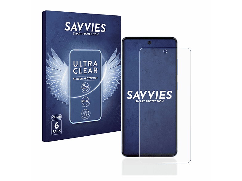 SAVVIES 6x Schutzfolie(für Samsung klare 5G) A52 Galaxy