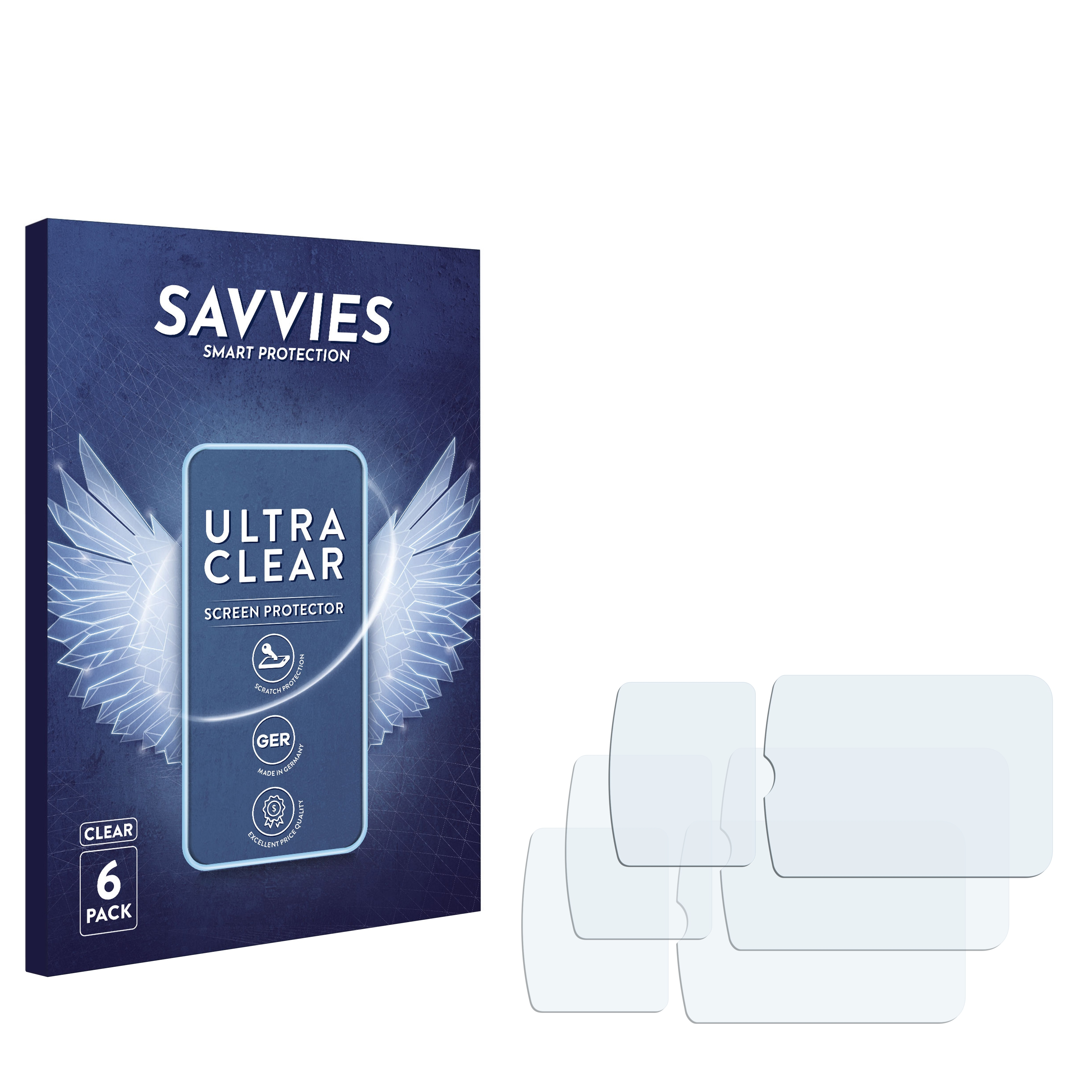 SAVVIES 6x klare Schutzfolie(für Motorola Razr V3)