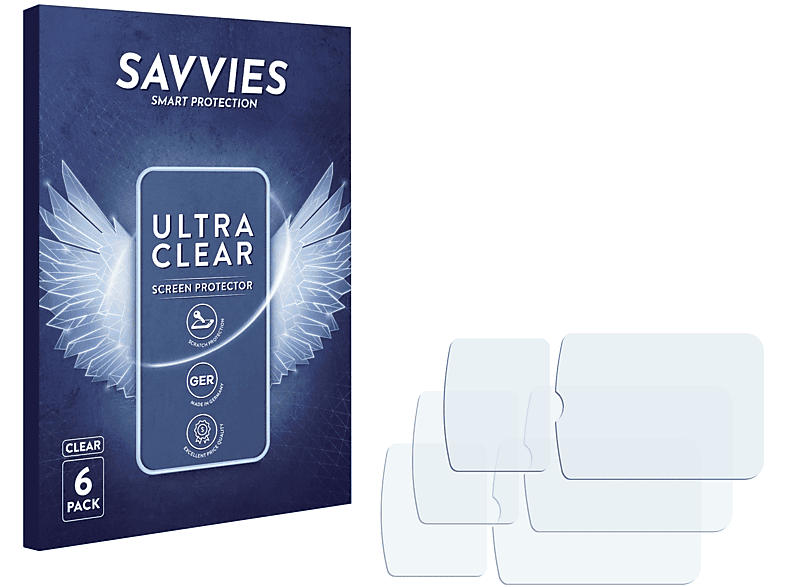 SAVVIES 6x klare Schutzfolie(für Motorola Razr V3)