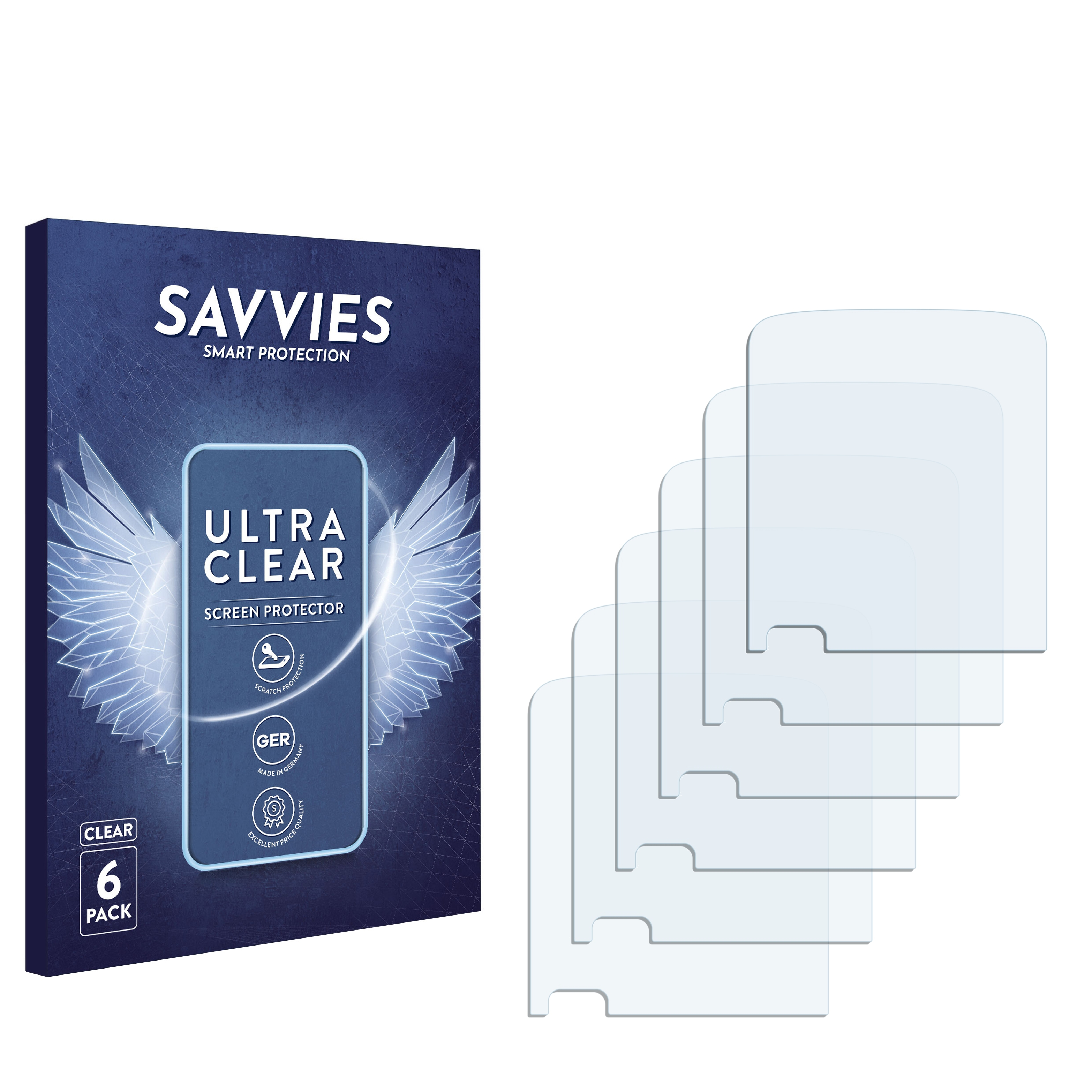 6x Schutzfolie(für Sansa Zip) klare SAVVIES Clip SanDisk