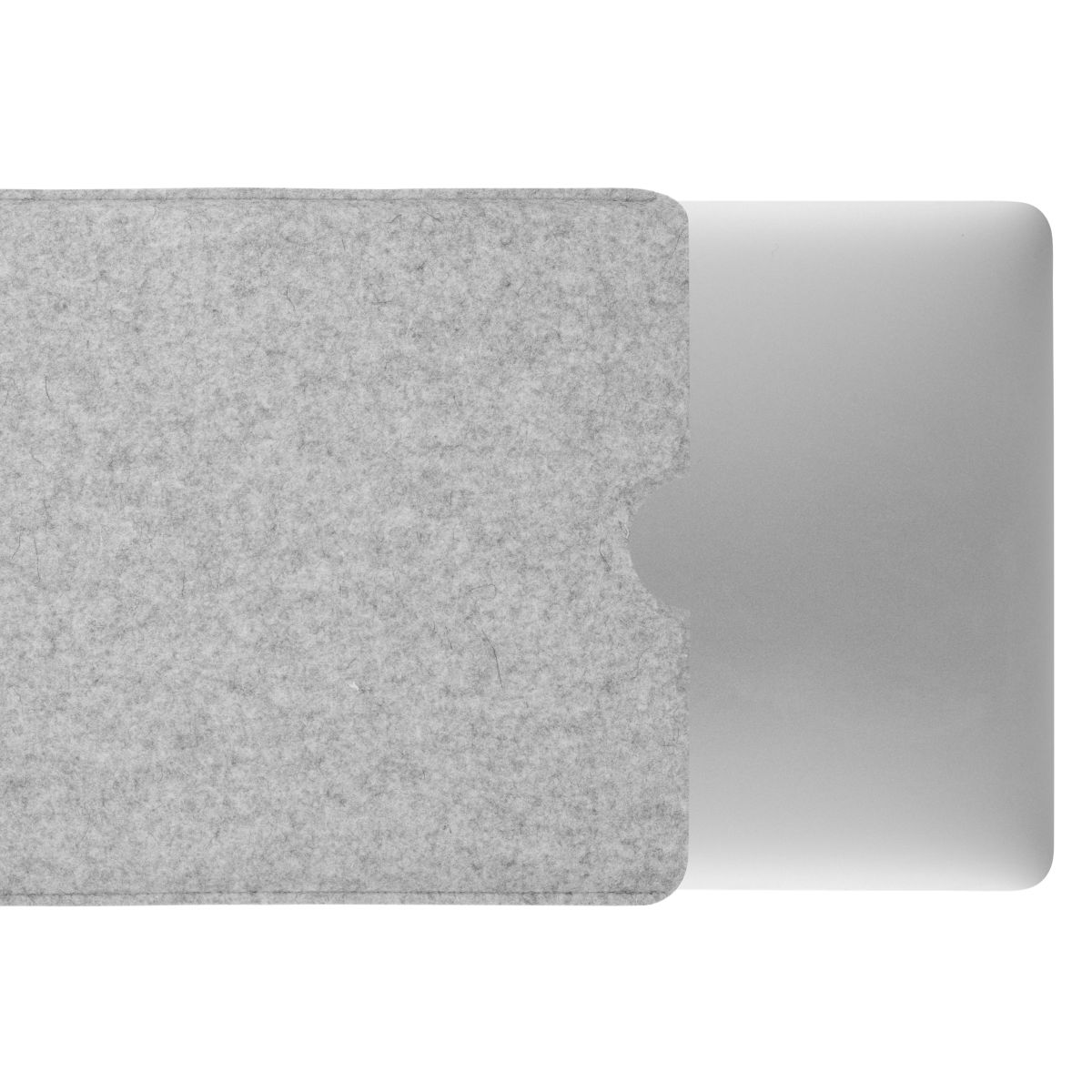 COVERKINGZ Laptop Tasche Notebook Sleeve (100% Hellgrau Filz Schurwolle), für Apple
