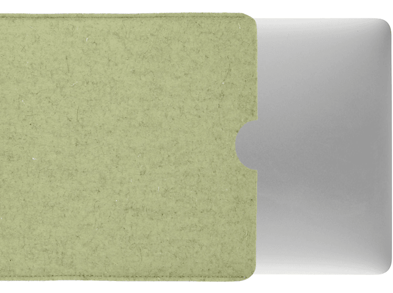 COVERKINGZ Laptop Tasche Notebook Sleeve für Apple Filz (100% Schurwolle), Grün
