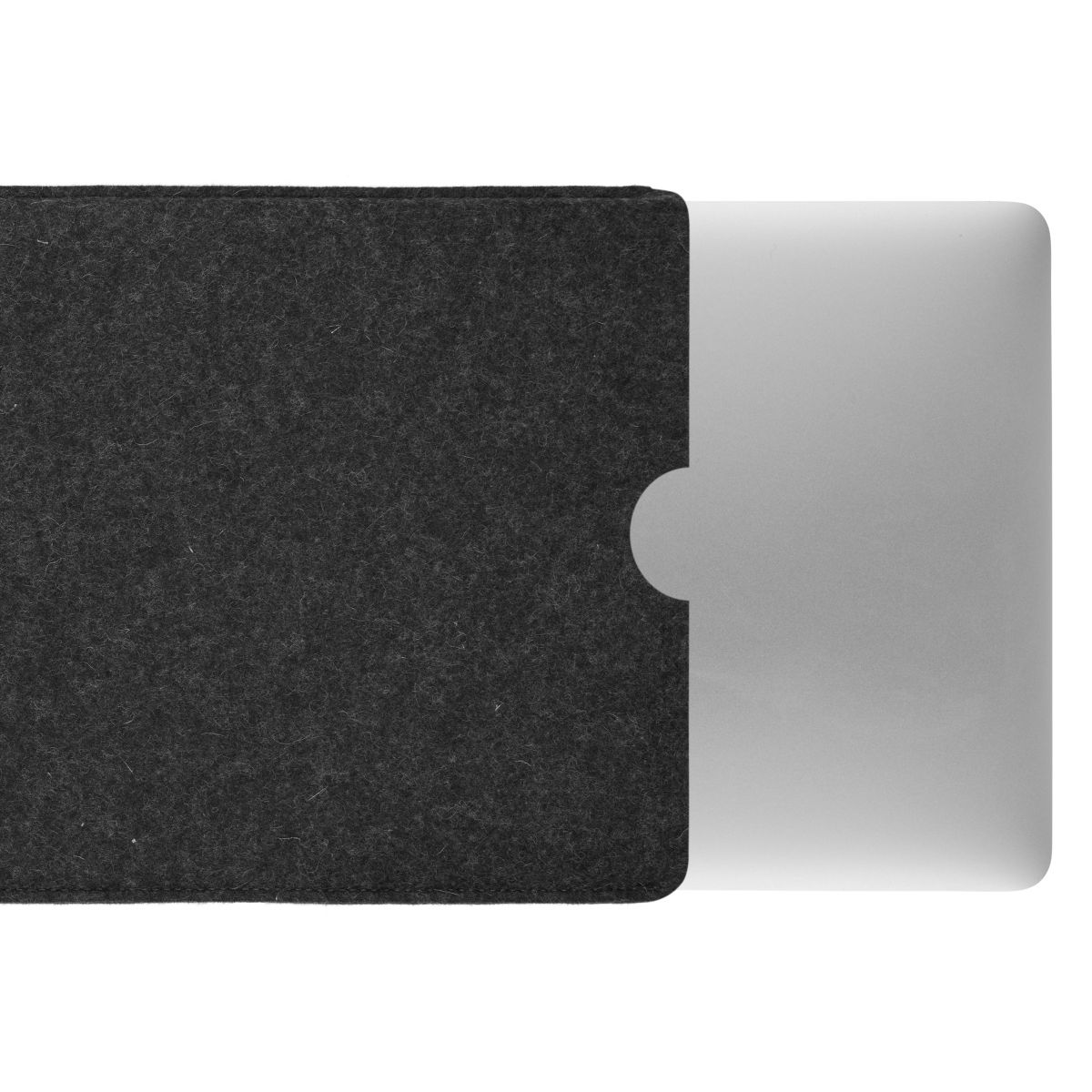 Apple Filz Anthrazit Laptop für (100% Sleeve Tasche Schurwolle), COVERKINGZ Notebook
