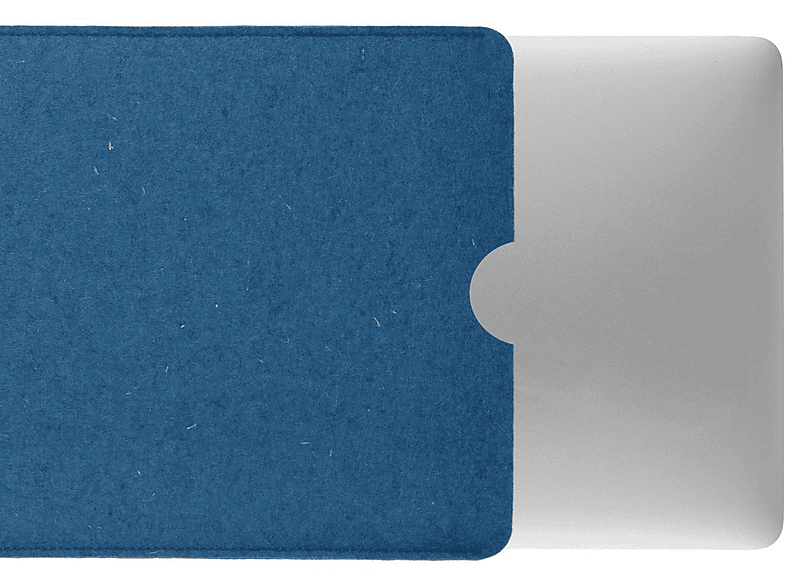 COVERKINGZ Laptop Tasche Notebook Apple Blau Schurwolle), für Sleeve (100% Filz