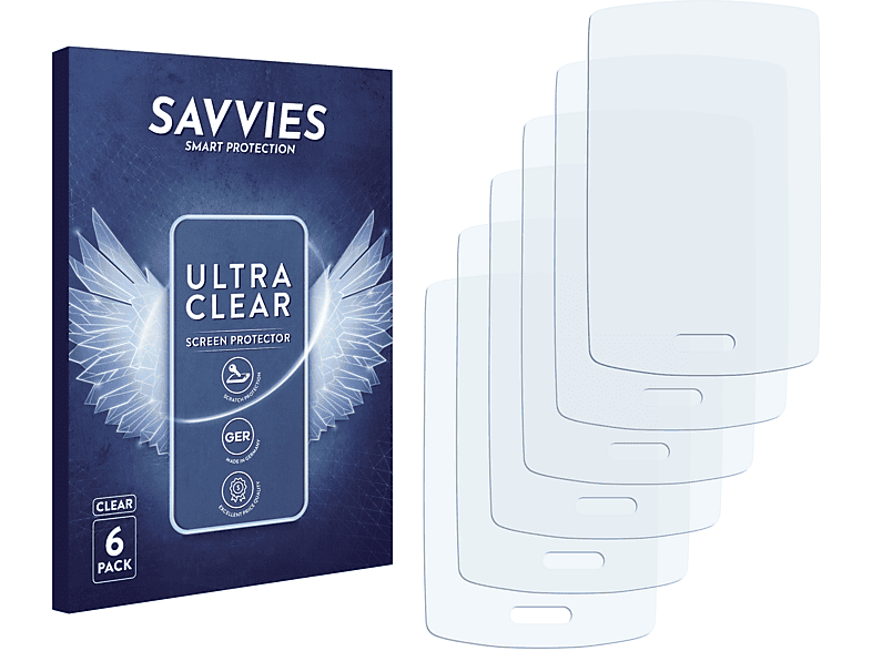 SAVVIES 6x klare Schutzfolie(für Cateye Smart) Padrone