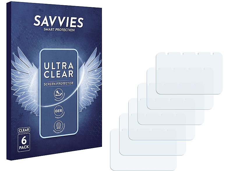 SAVVIES 6x klare Schutzfolie(für Reader iZettle 2)