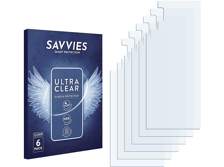 SAVVIES 6x klare Schutzfolie(für Samsung Galaxy Note 10 Plus)