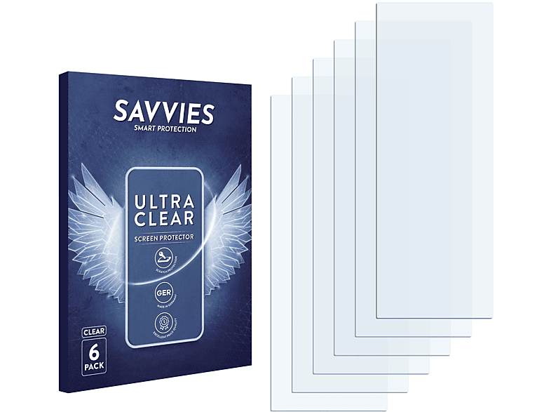 SAVVIES 6x klare Schutzfolie(für Toplus SW333)