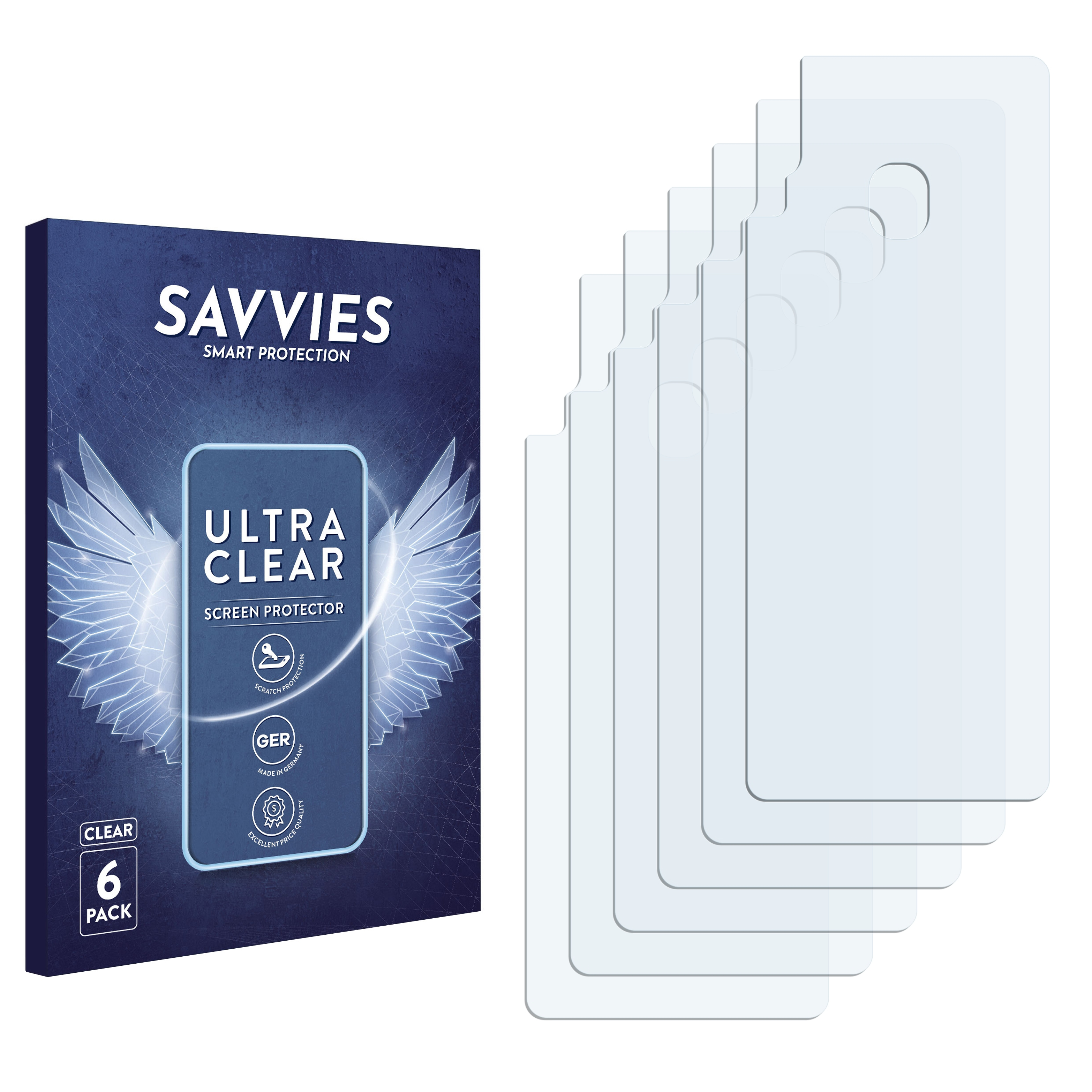 SAVVIES 6x Galaxy Samsung Schutzfolie(für klare A40)