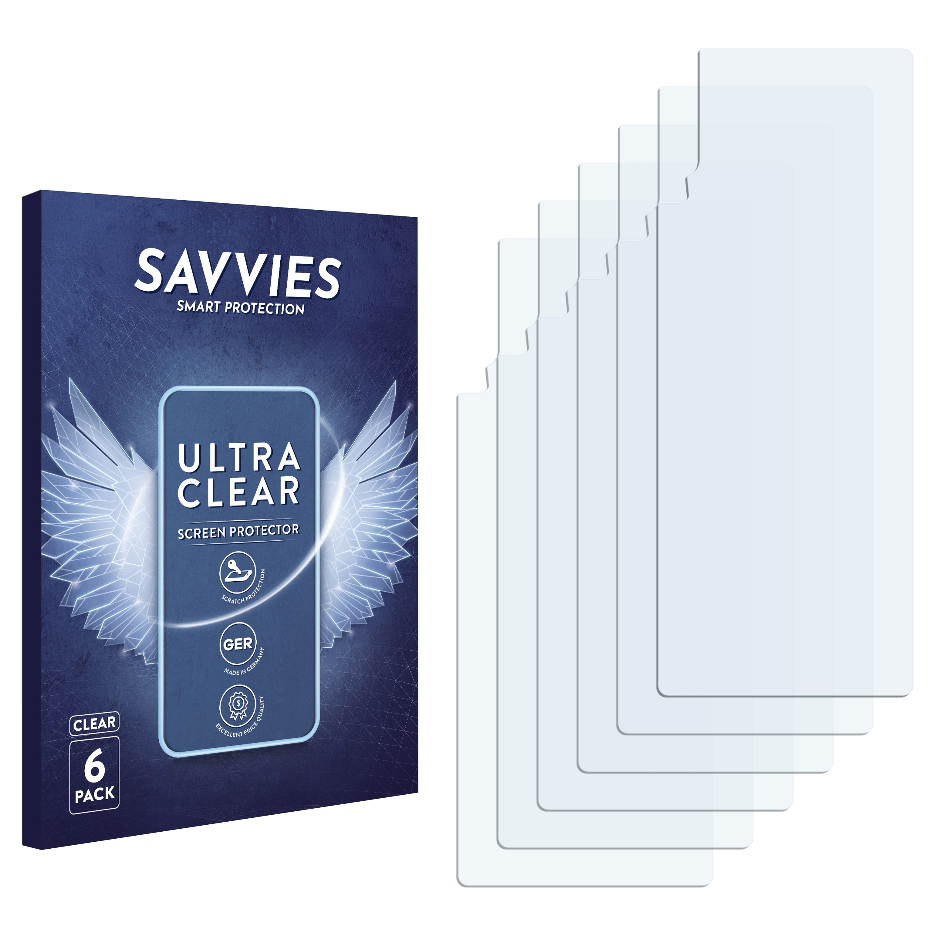SAVVIES 6x klare Schutzfolie(für Samsung A70) Galaxy