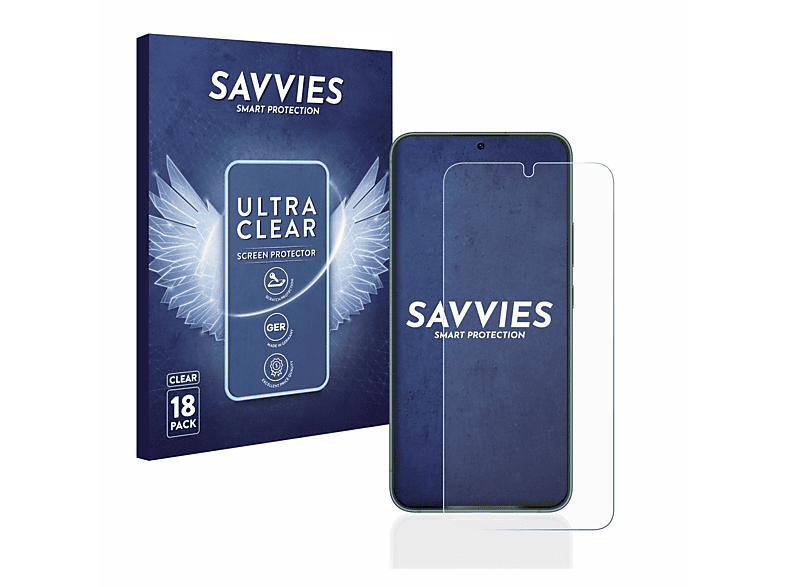 Plus klare SAVVIES 18x Galaxy S22 Samsung 5G) Schutzfolie(für