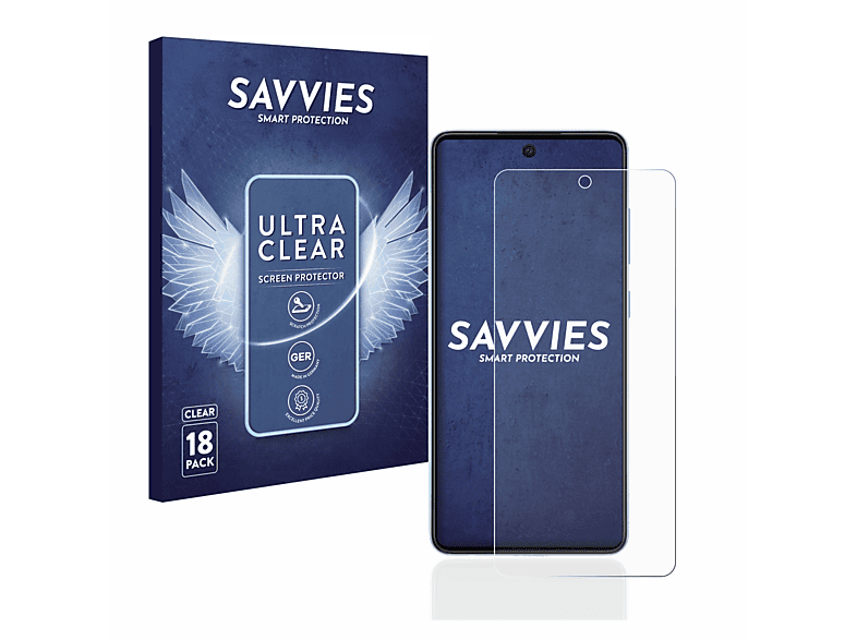 SAVVIES 18x Samsung klare Galaxy A52 5G) Schutzfolie(für