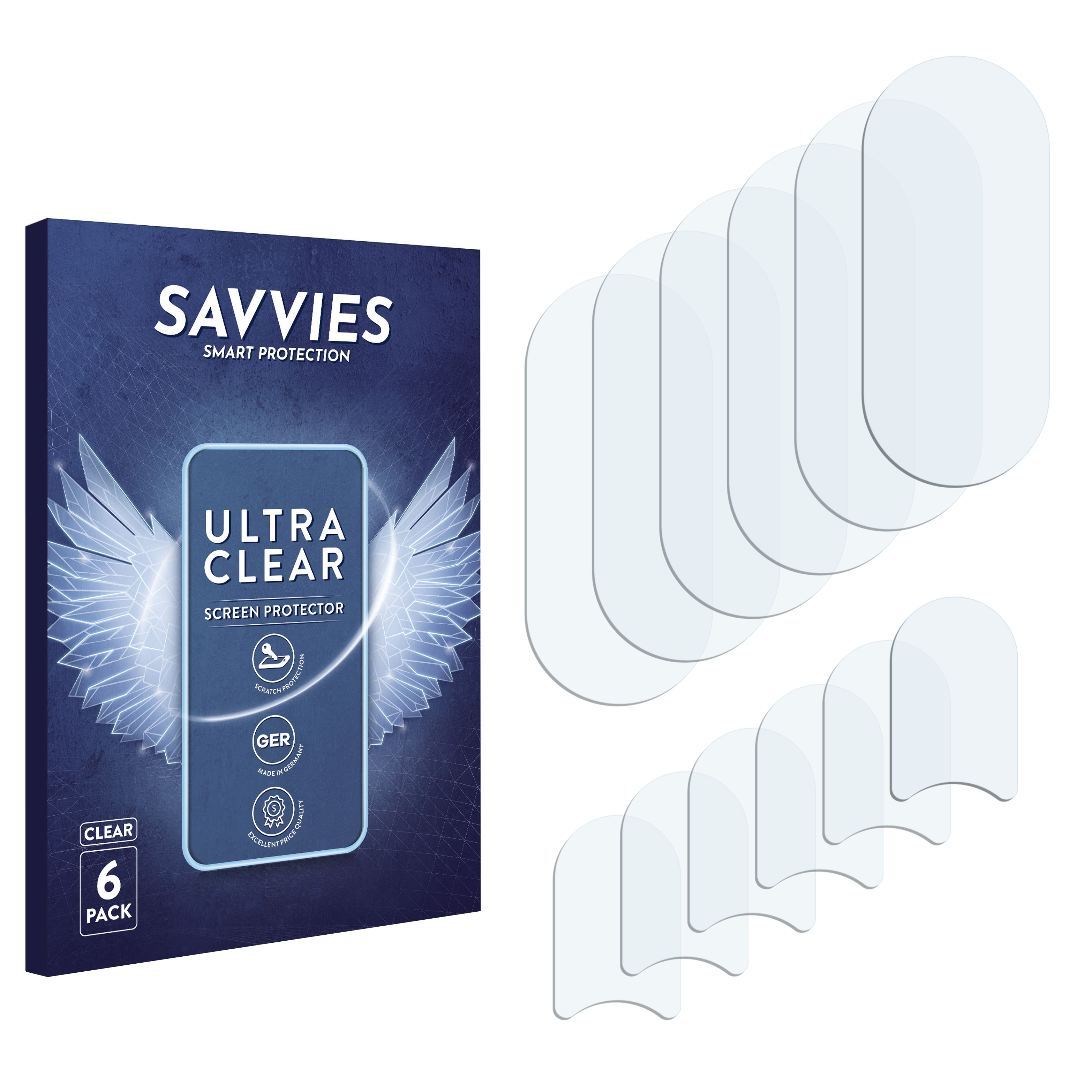 SAVVIES 6x 10s Pro) Schutzfolie(für klare Axon ZTE