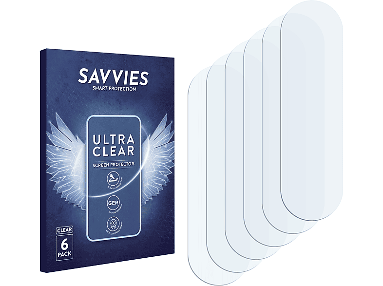 6x Sevenhugs Schutzfolie(für SAVVIES klare Smart Remote X)