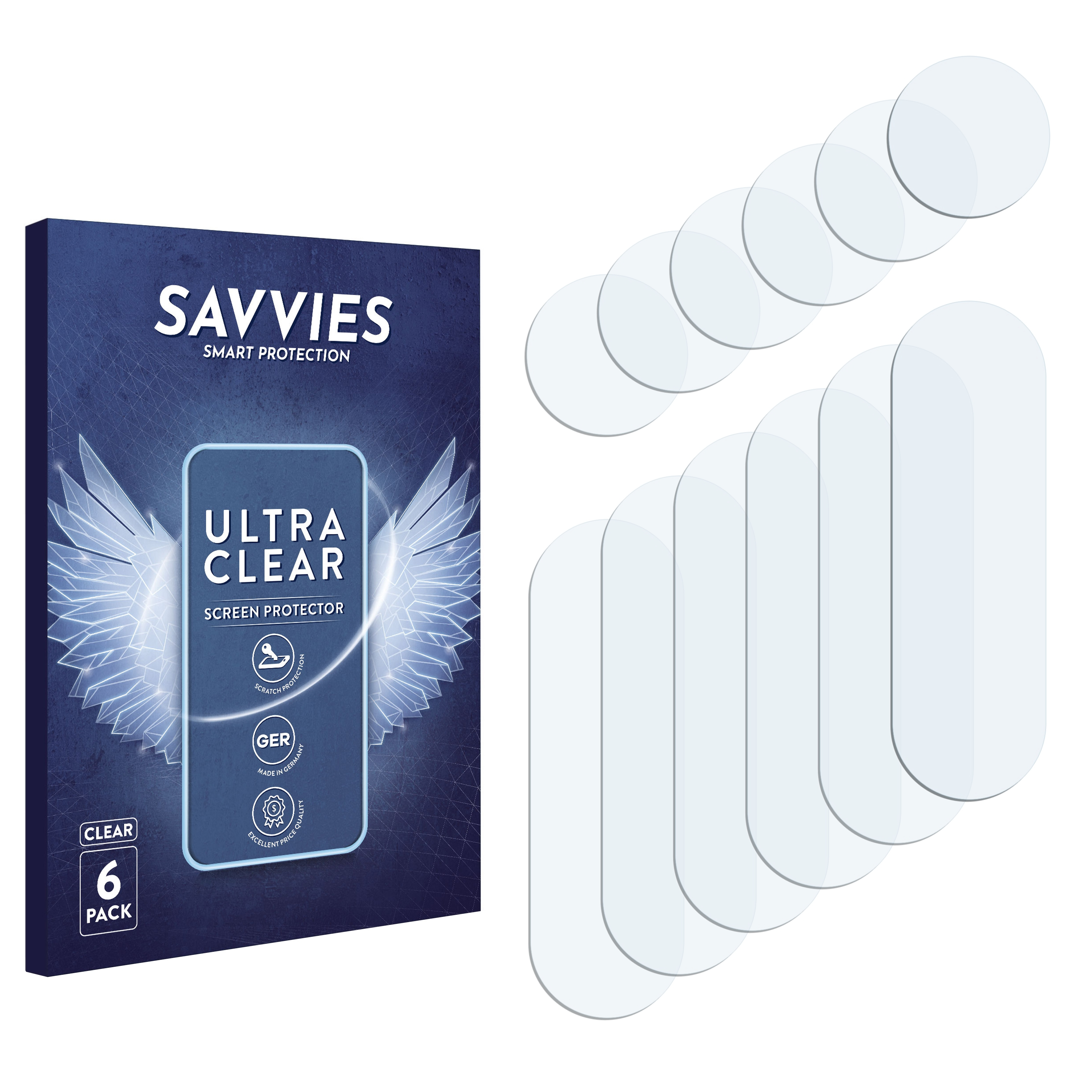 SAVVIES 6x klare Schutzfolie(für Motorola Moto G8)