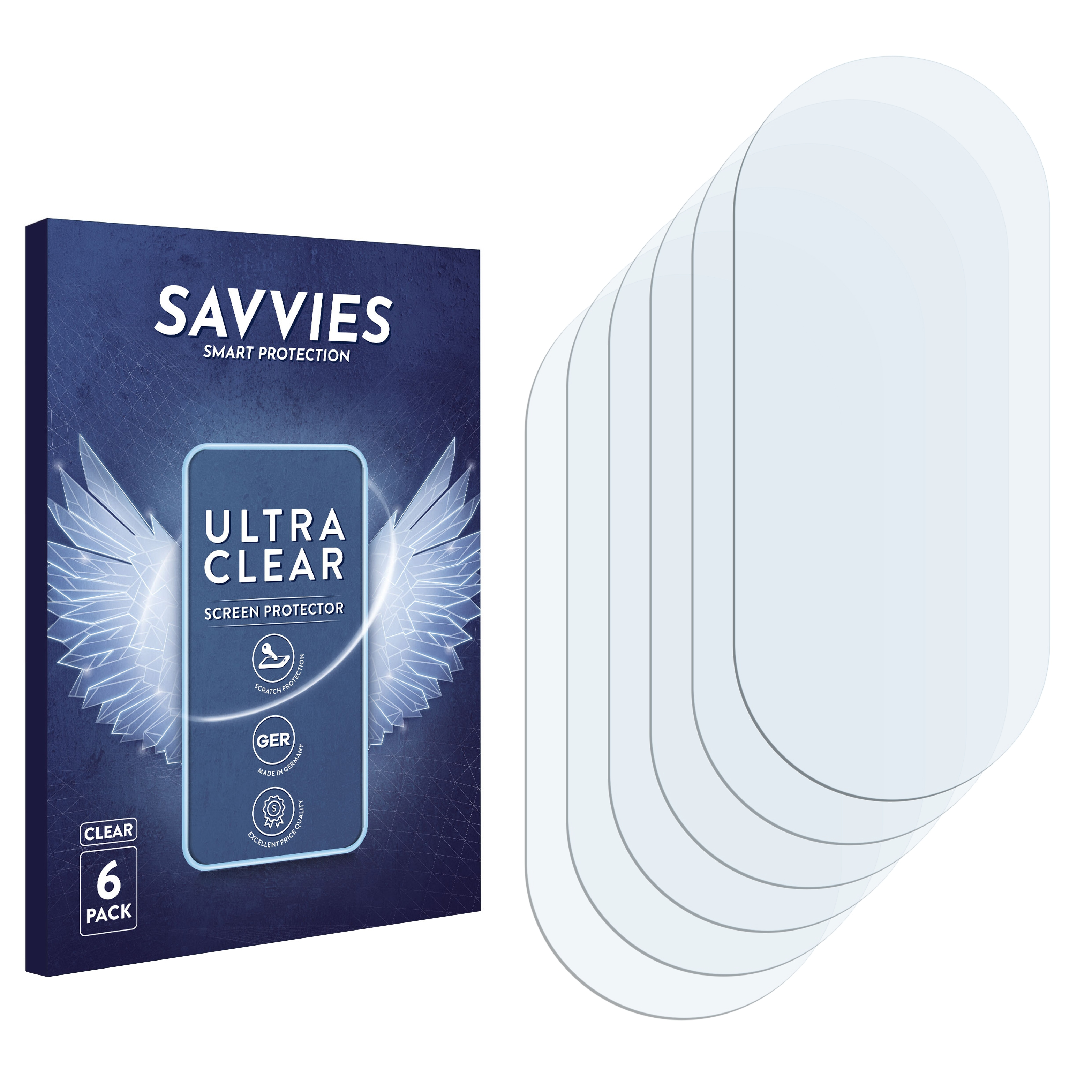 SAVVIES 6x klare Schutzfolie(für WiFi S6 Galaxy 2019) Samsung Tab