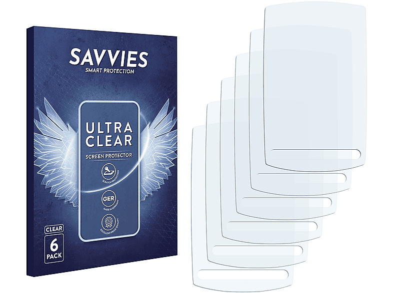 6x klare Cateye SAVVIES Plus) Schutzfolie(für Smart