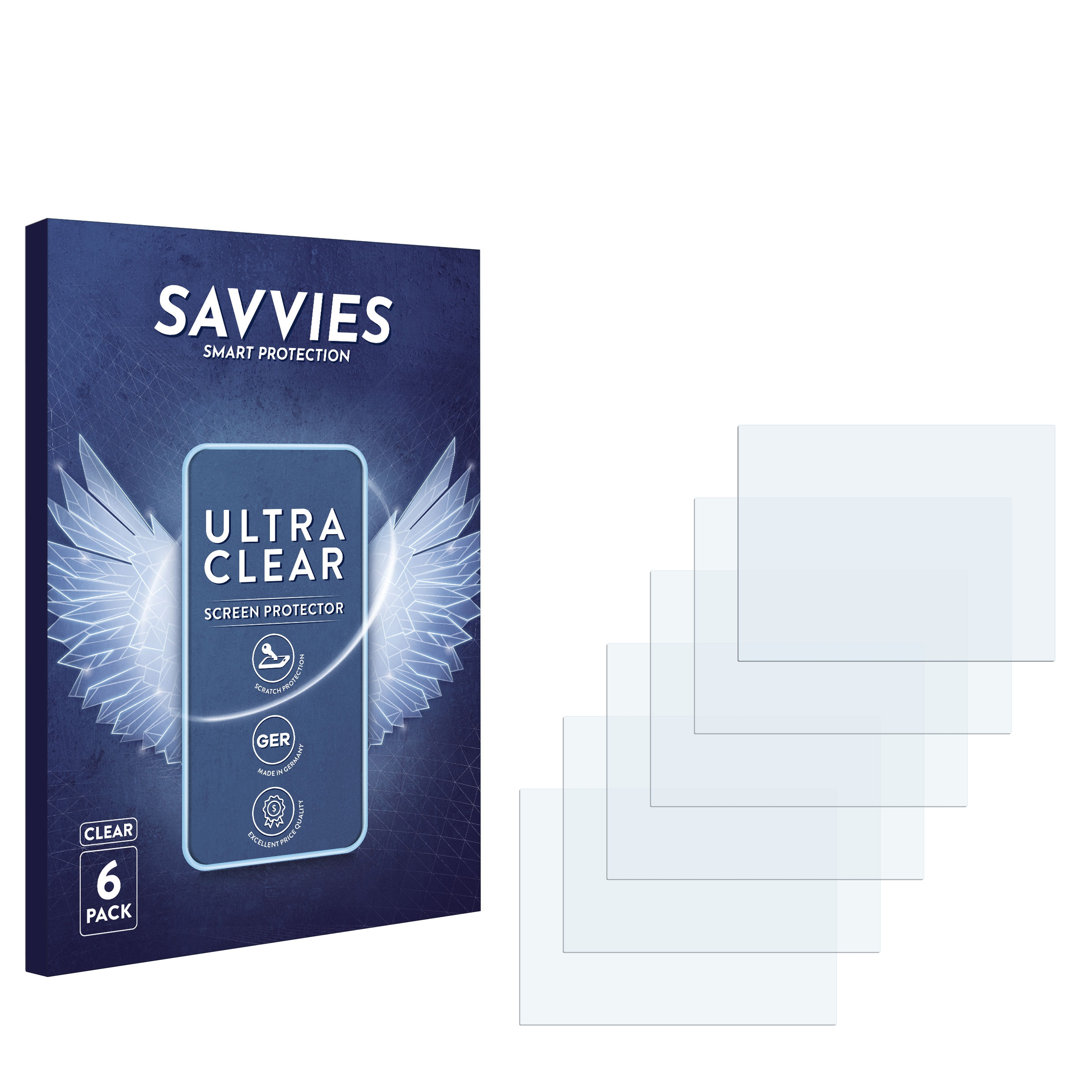 SAVVIES Schutzfolie(für Innovaphone IP222) 6x klare