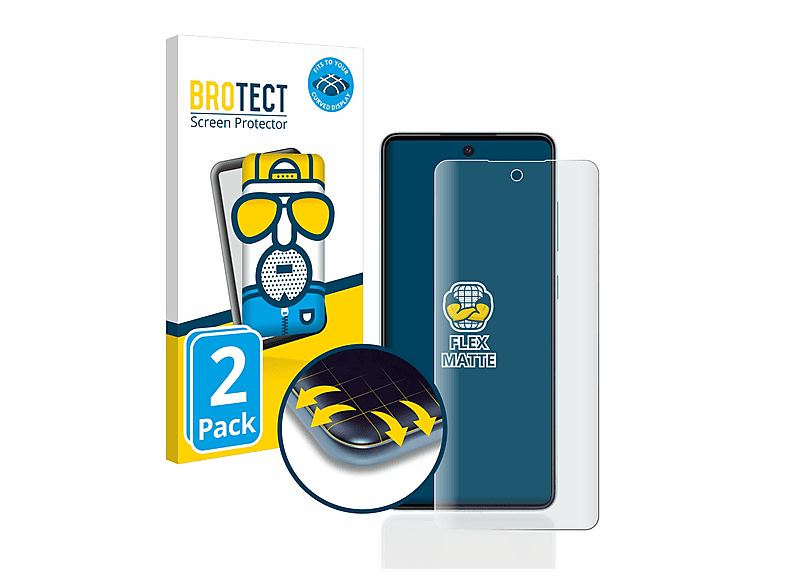 BROTECT 2x Flex matt Full-Cover 3D Curved Schutzfolie(für Samsung Galaxy A52 5G) | Displayschutzfolien & Gläser