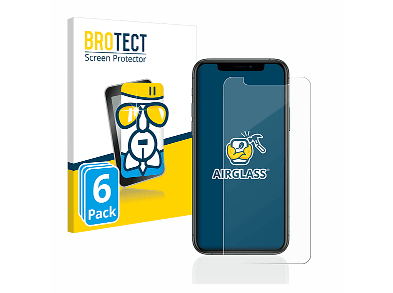 BROTECT 6x Airglass klare Schutzfolie(für Apple iPhone 11 Pro) | Displayschutzfolien & Gläser