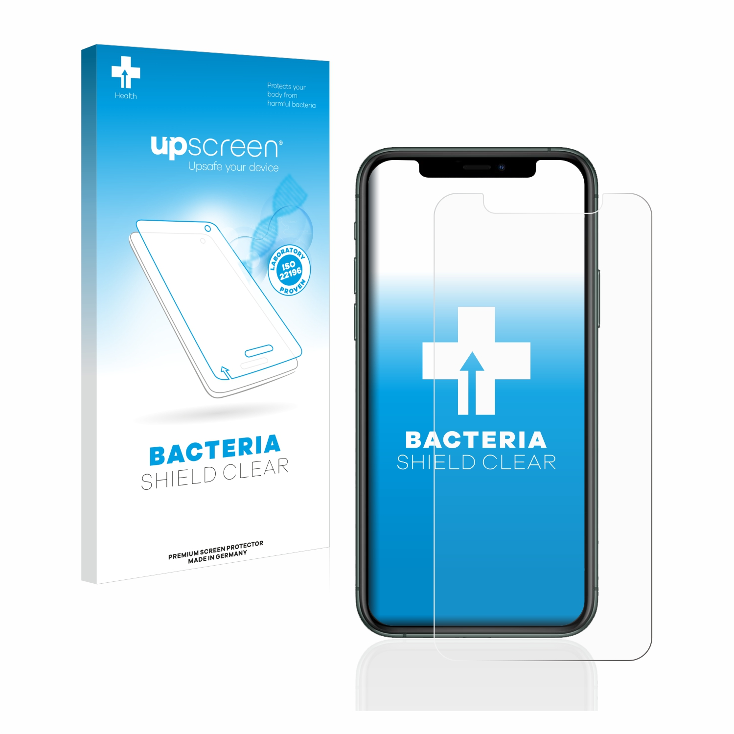UPSCREEN antibakteriell klare 11 Pro) Schutzfolie(für iPhone Apple
