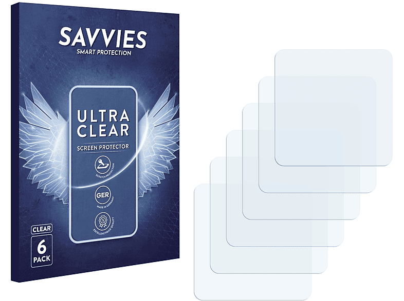 SAVVIES 6x klare Schutzfolie(für Honeywell T6R Lyric Thermostat)