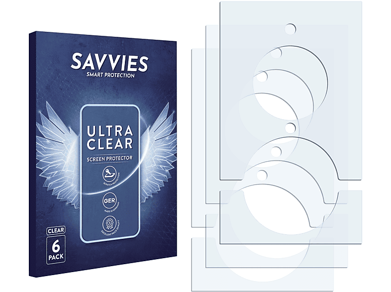 SAVVIES 6x klare Schutzfolie(für Ring Video Doorbell Elite)