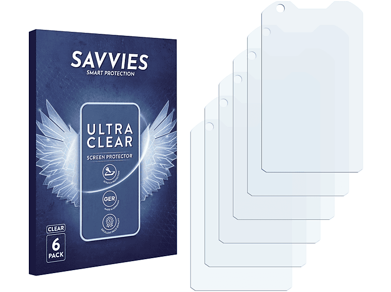 SAVVIES 6x klare Schutzfolie(für Vasco Translator Solid (4\