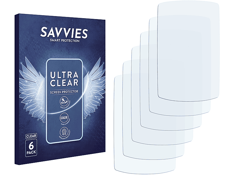 SAVVIES 6x klare Schutzfolie(für Cateye CC-PA100W) Padrone