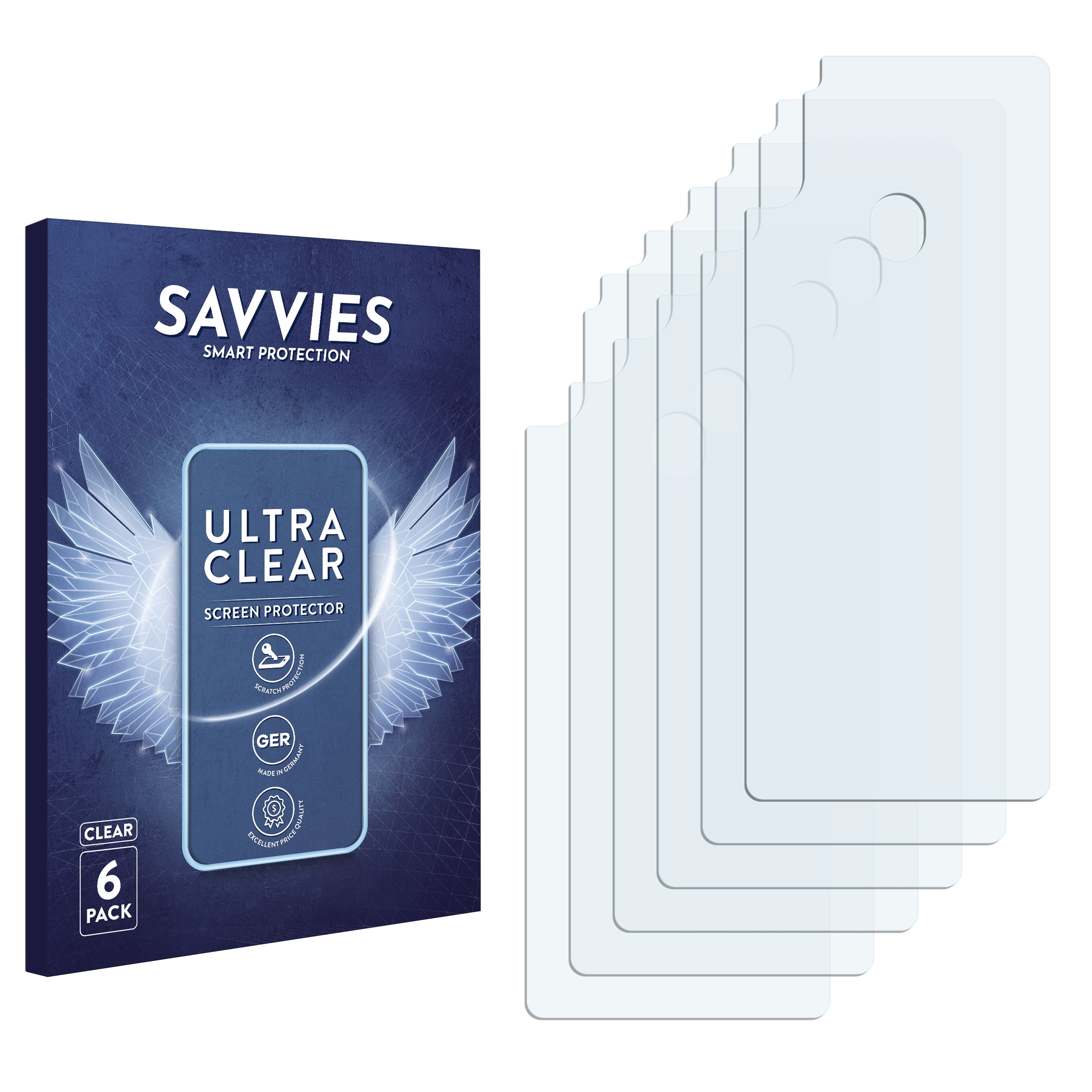 SAVVIES 6x klare Schutzfolie(für Samsung Galaxy A11)