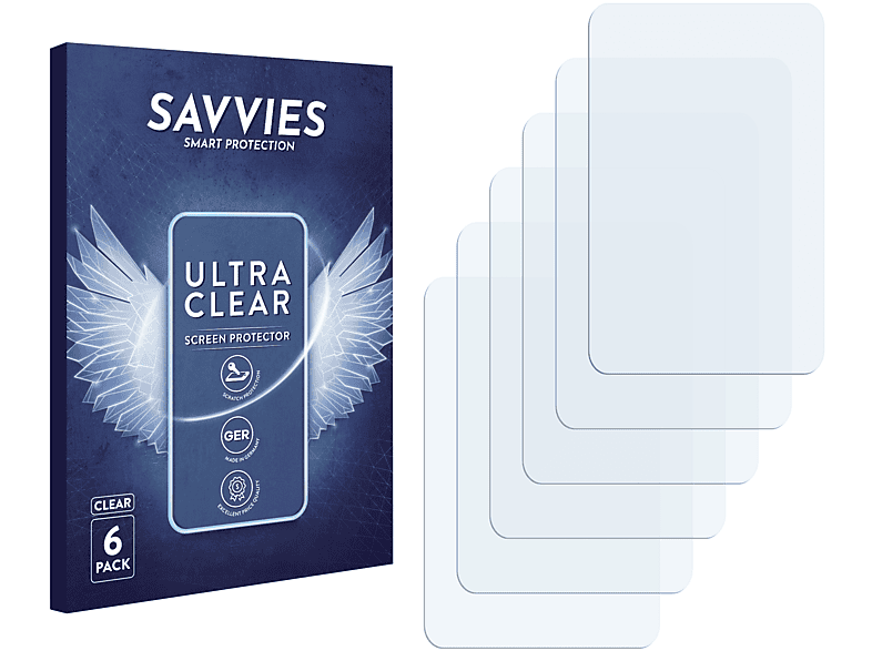 SAVVIES 6x klare Schutzfolie(für Continental XT-Display 2019)