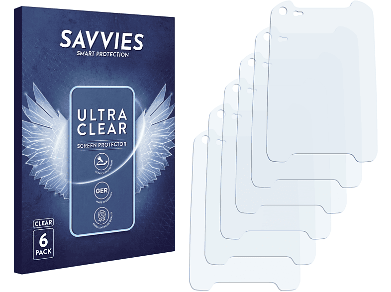 SAVVIES 6x i.safe MOBILE Schutzfolie(für klare IS310.2)