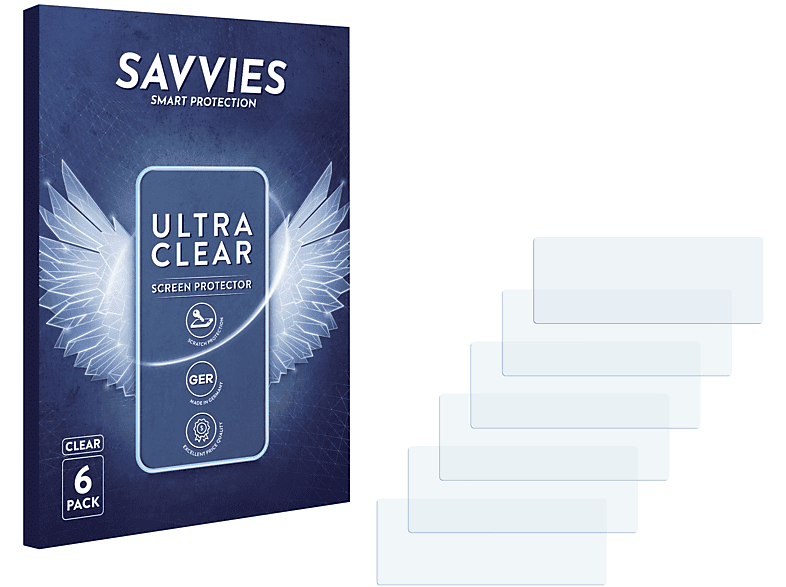 SAVVIES 6x klare Schutzfolie(für Robbe Futaba FX-40)