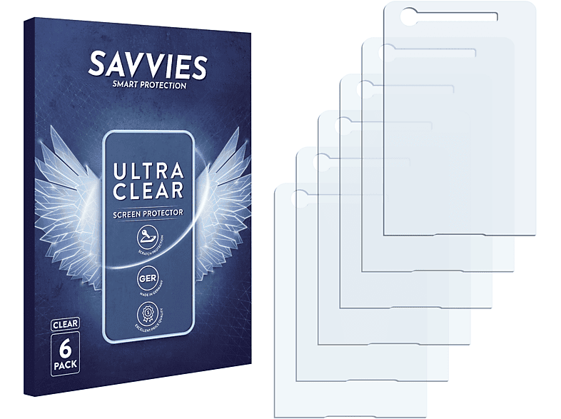 SAVVIES 6x klare Schutzfolie(für Sony Ericsson C510 Kate)