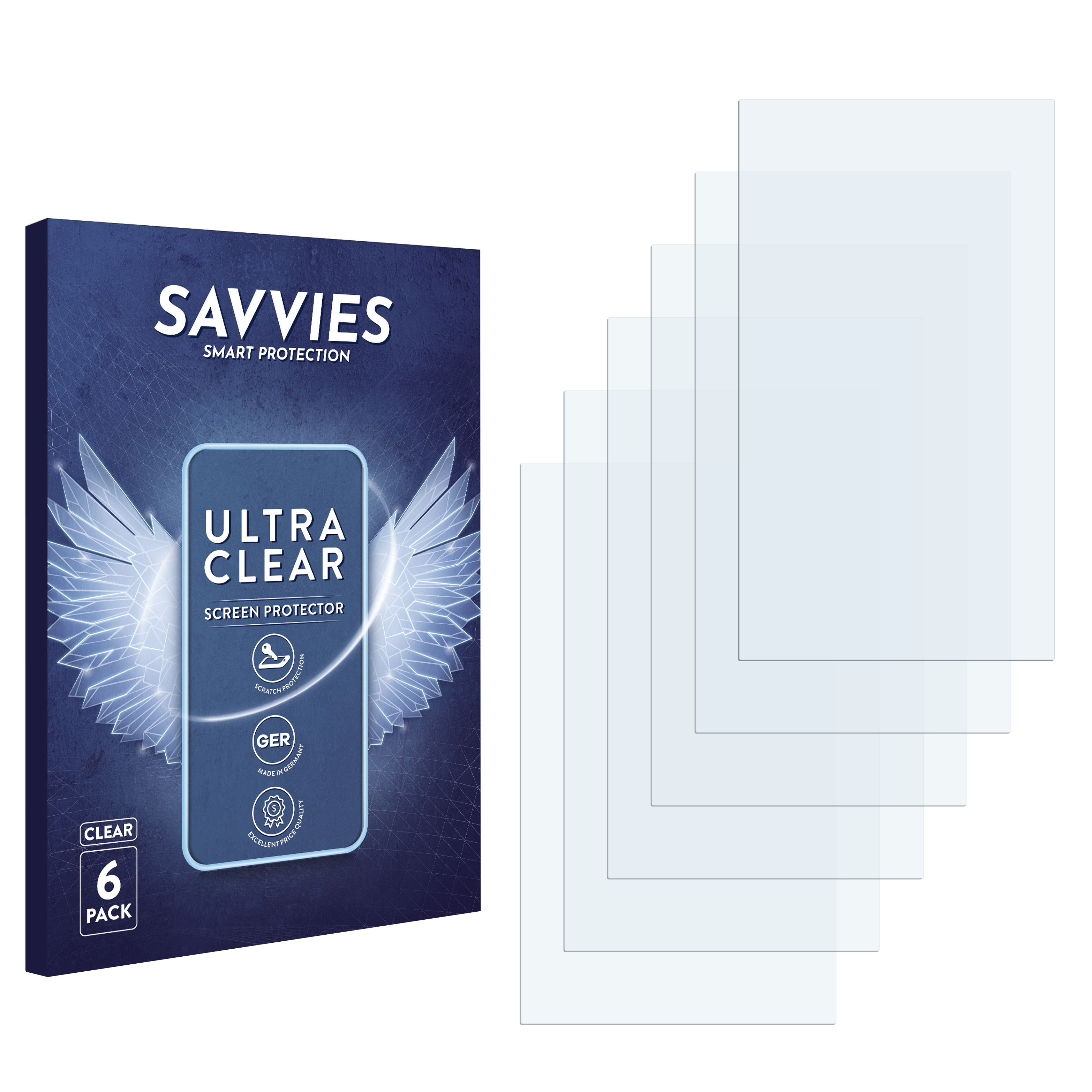SAVVIES 6x klare Schutzfolie(für Polaroid EBO700GR)