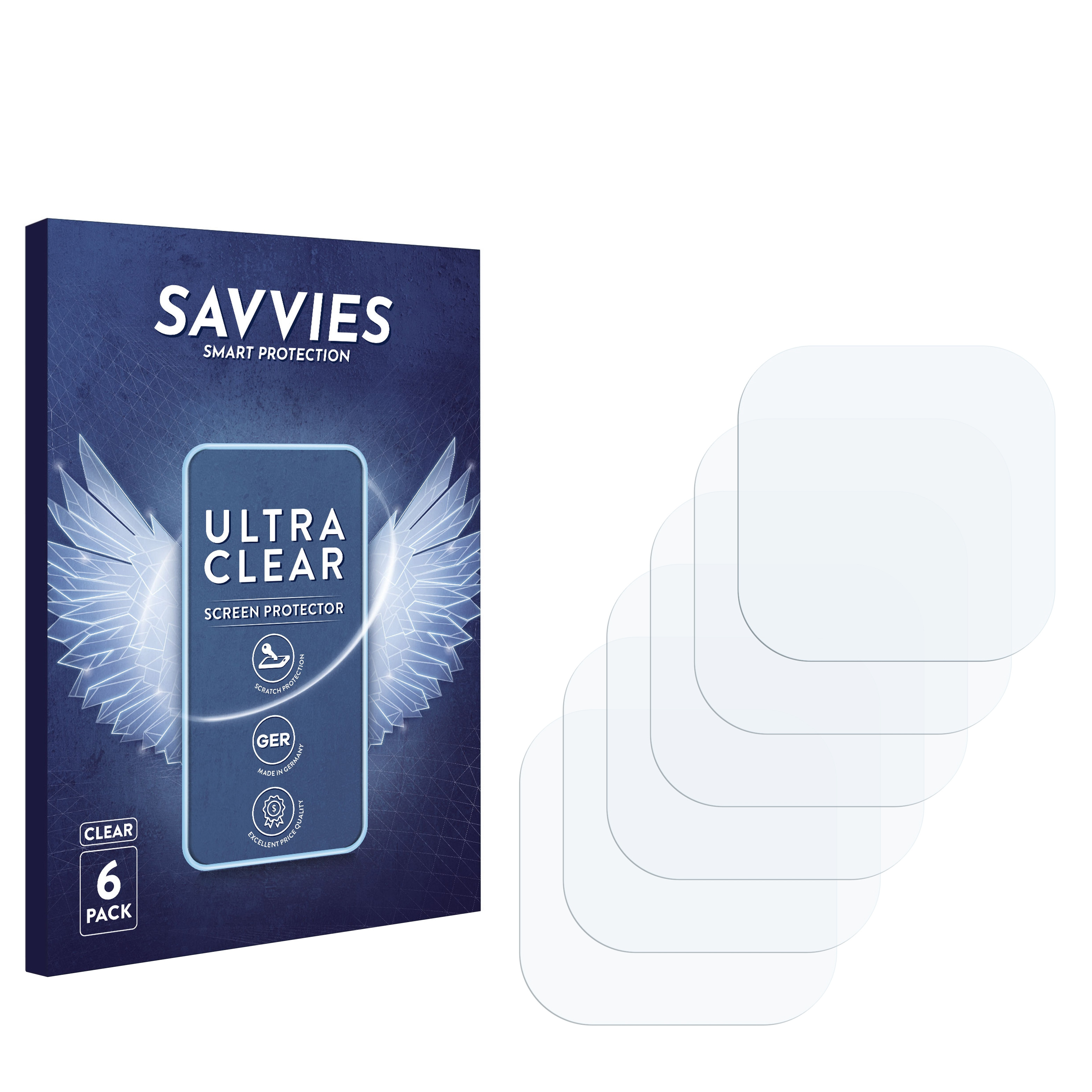 SAVVIES 6x klare Schutzfolie(für Samsung M-G800) Galaxy S5 Mini
