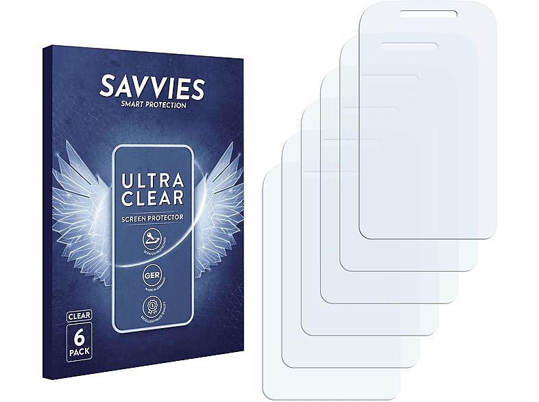 SAVVIES 6x klare Schutzfolie(für Samsung GT-C3592)