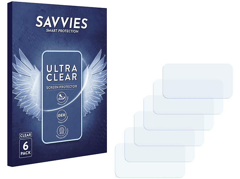 SAVVIES 6x klare Schutzfolie(für HP Photosmart 7520)