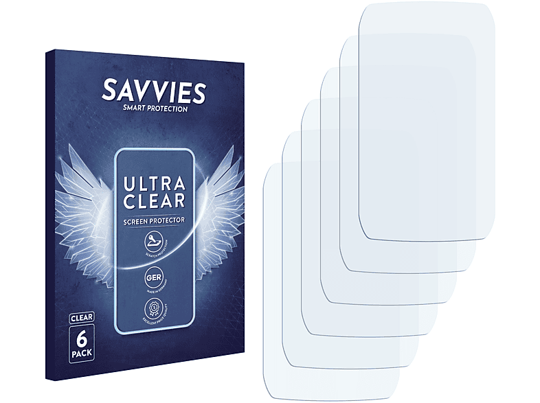 SAVVIES 6x klare Schutzfolie(für Panasonic Center Unit Console (Flyer))