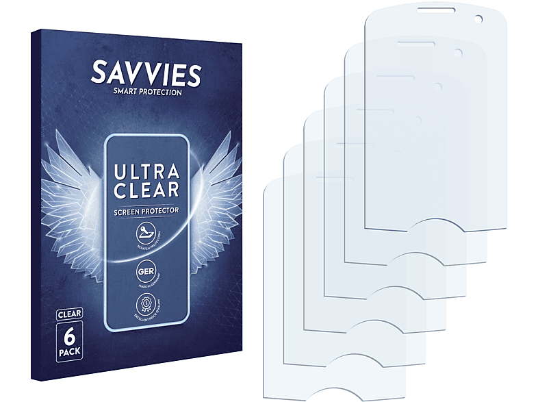 SAVVIES 6x klare Schutzfolie(für LG Electronics LX370)