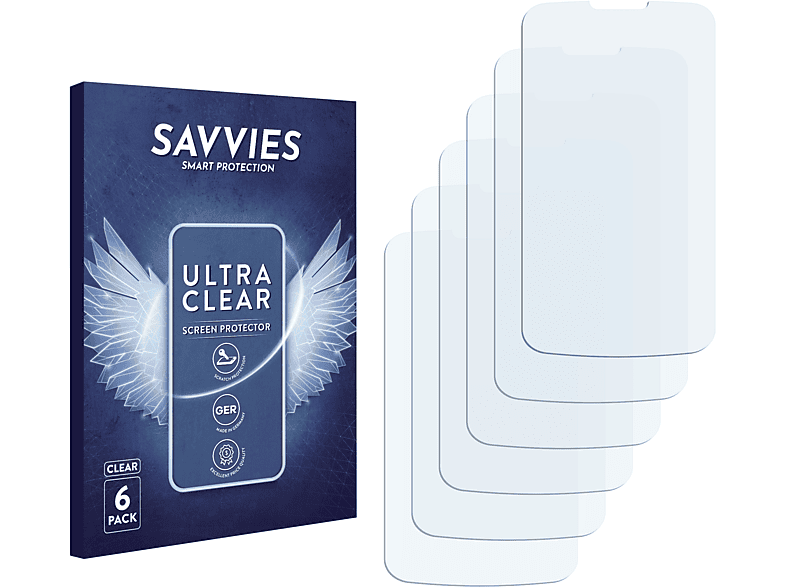 SAVVIES 6x klare Schutzfolie(für LG Electronics GS500 Cookie Plus)