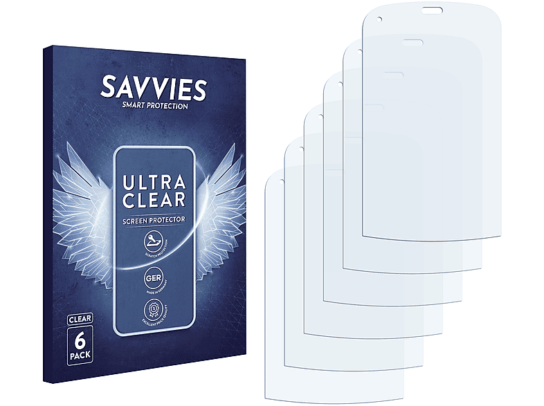 SAVVIES 6x klare Schutzfolie(für Kyocera C5170 Hydro)
