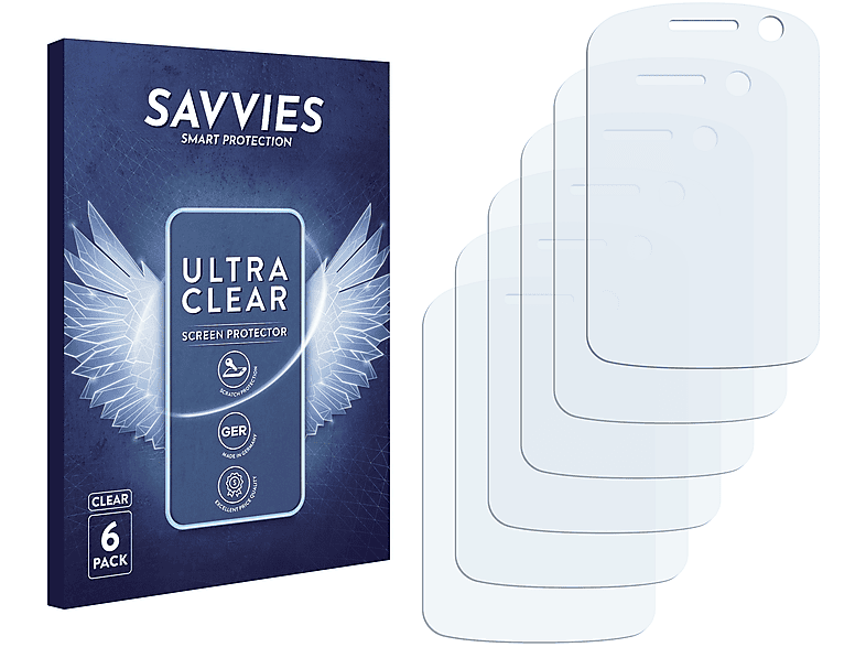 SAVVIES 6x klare Schutzfolie(für Huawei U7520)