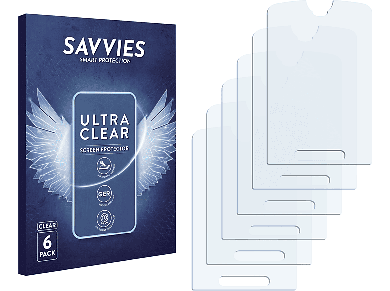 SAVVIES 6x klare Schutzfolie(für Motorola Rokr Z6)