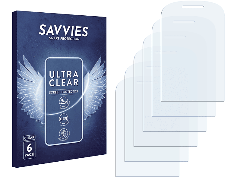 SAVVIES 6x klare Schutzfolie(für Alcatel One OT-706) Touch